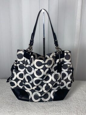 GUC Coach Black Denim Tote